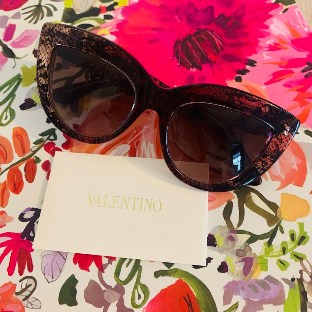 Valentino V611S Brown Lace Women’s Sunglasses